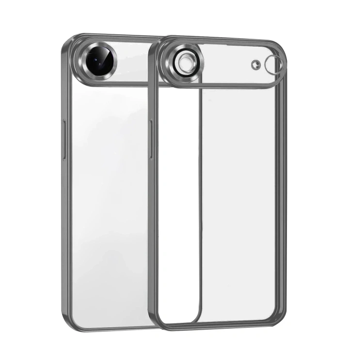 Mey İthalat®   iPhone 17 Air  Lensli Silikon - Titan Gri