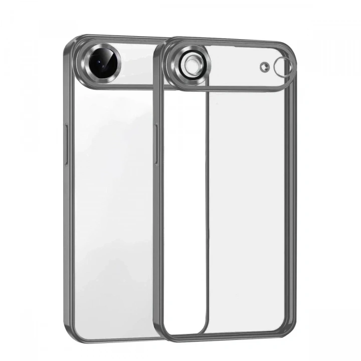 Mey İthalat®   iPhone 17 Air  Lensli Silikon - Titan Gri