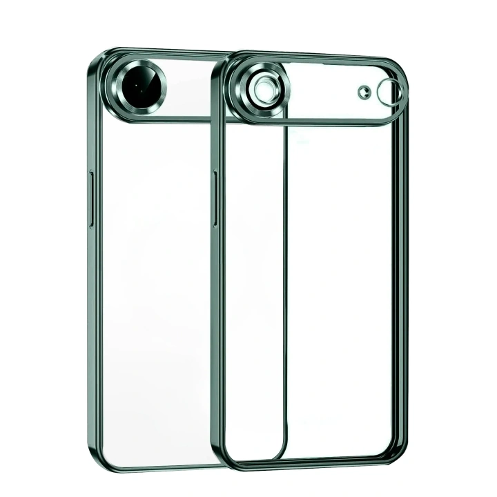 Mey İthalat®   iPhone 17 Air  Lensli Silikon - Yeşil