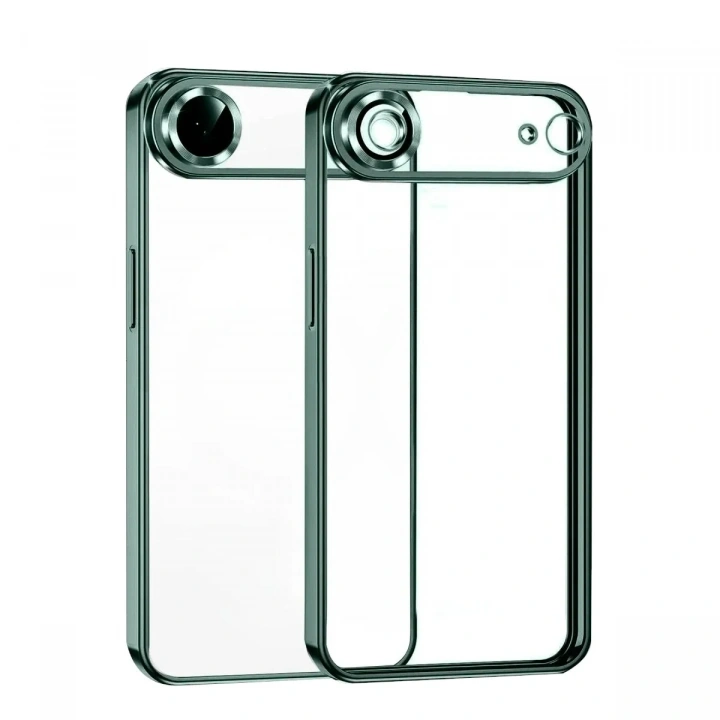 Mey İthalat®   iPhone 17 Air  Lensli Silikon - Yeşil