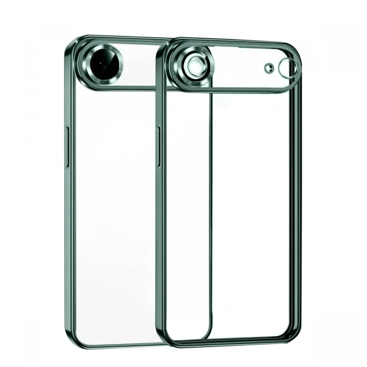 Mey İthalat®   iPhone 17 Air  Lensli Silikon - Yeşil