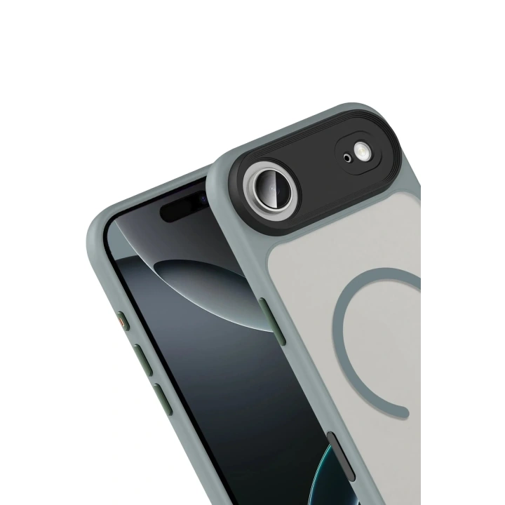 Mey İthalat®   iPhone 17 Air Megane Magsafe Kapak - Titan Gri