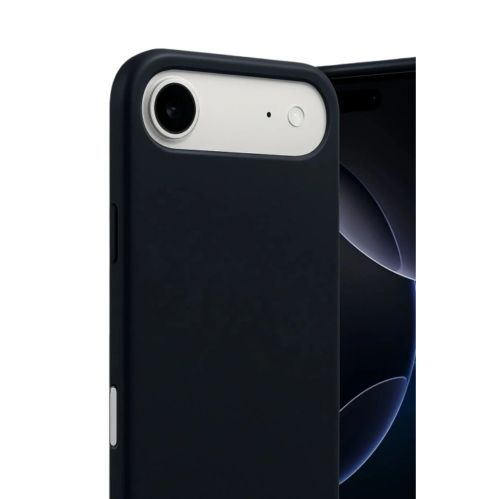Mey İthalat®   iPhone 17 Air Nano içi Kadife Silikon - Siyah