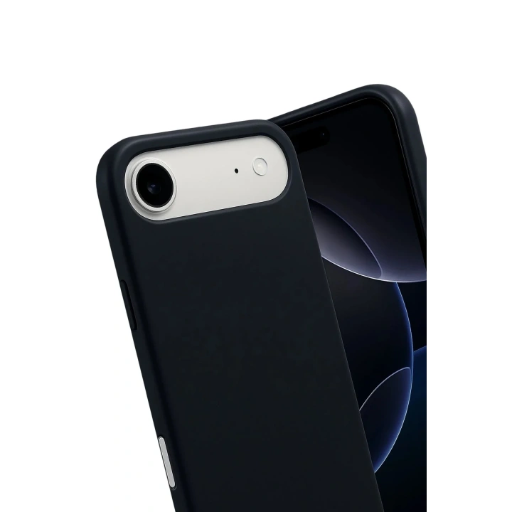 Mey İthalat®   iPhone 17 Air Nano içi Kadife Silikon - Siyah