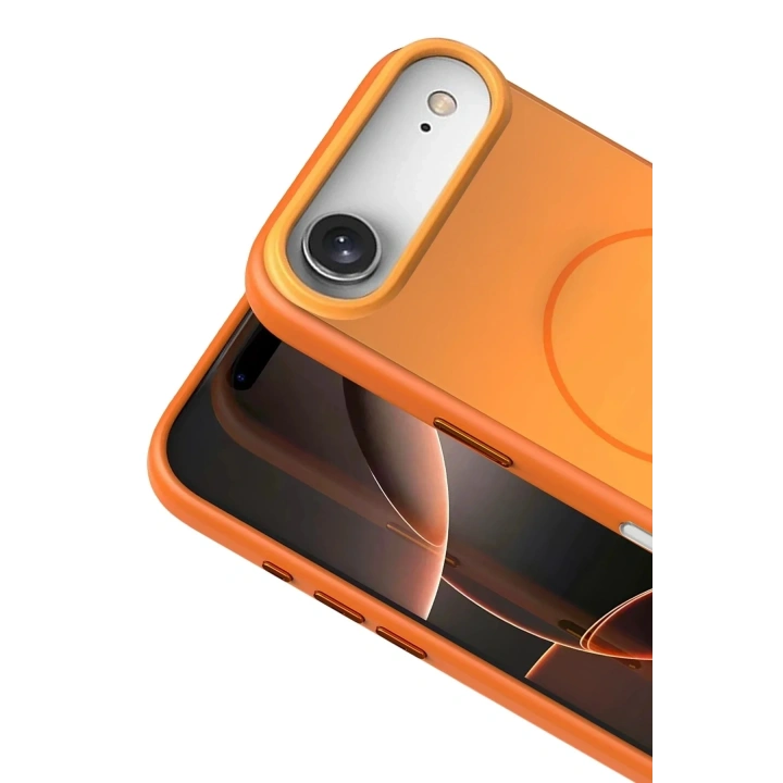 Mey İthalat®   iPhone 17 Air Neva Magsafe Kapak - Turuncu