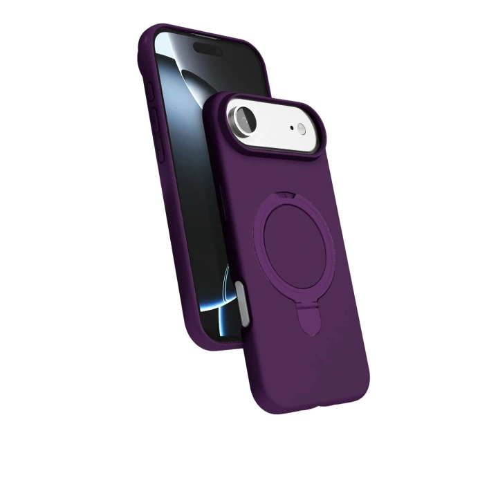 Mey İthalat®   iPhone 17 Air Regal Magsafe Standlı Kapak - Derin Mor