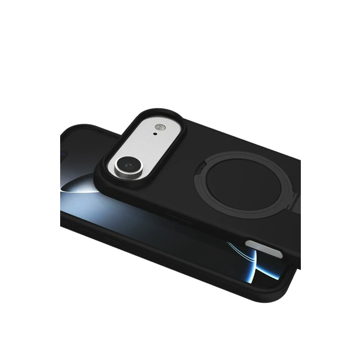 Mey İthalat®   iPhone 17 Air Regal Magsafe Standlı Kapak - Siyah