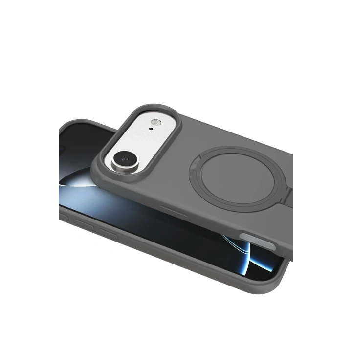 Mey İthalat®   iPhone 17 Air Regal Magsafe Standlı Kapak - Titan Gri