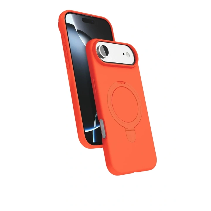 Mey İthalat®   iPhone 17 Air Regal Magsafe Standlı Kapak - Turuncu