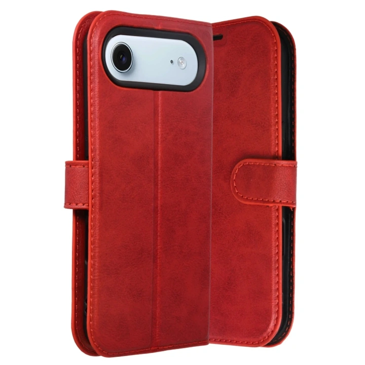 Mey İthalat®   iPhone 17 Air Trend S Plus Kapaklı Kılıf - Kırmızı