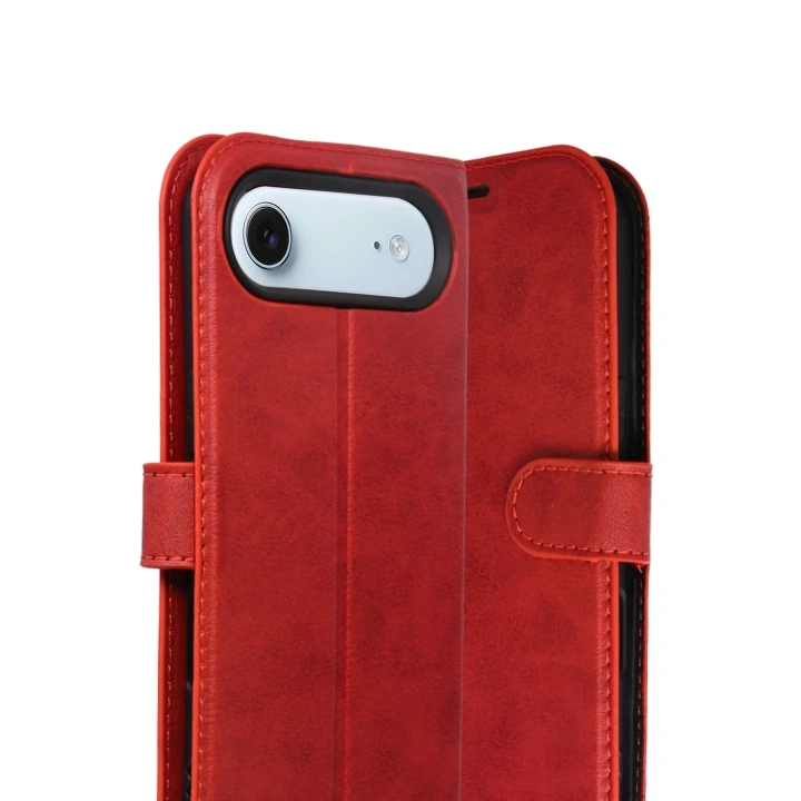 Mey İthalat®   iPhone 17 Air Trend S Plus Kapaklı Kılıf - Kırmızı