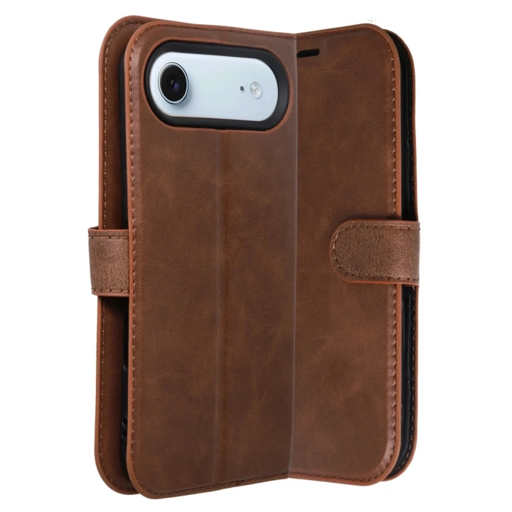 Mey İthalat®   iPhone 17 Air Trend S Plus Kapaklı Kılıf - Taba