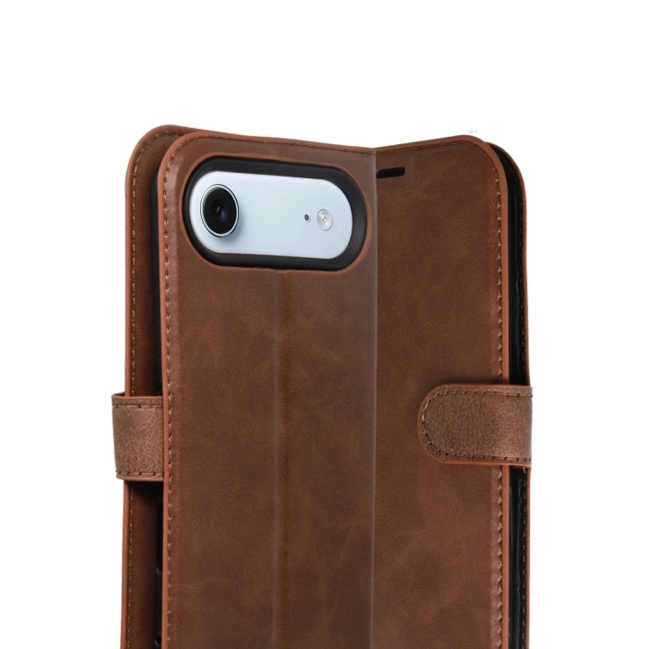 Mey İthalat®   iPhone 17 Air Trend S Plus Kapaklı Kılıf - Taba