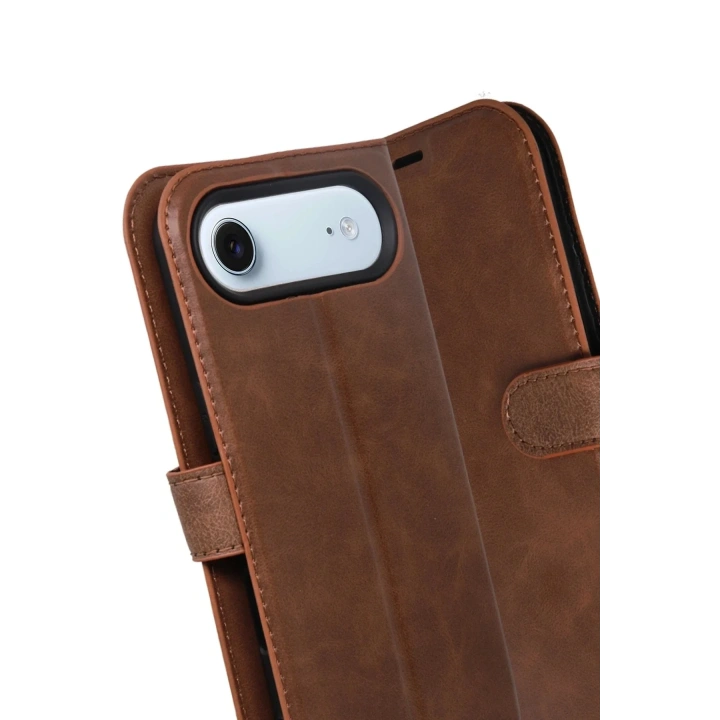 Mey İthalat®   iPhone 17 Air Trend S Plus Kapaklı Kılıf - Taba