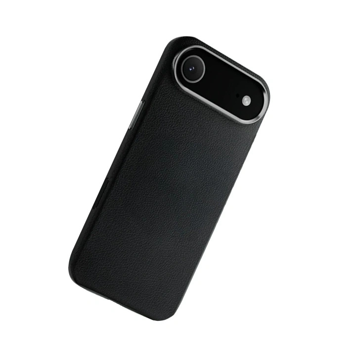 Mey İthalat®  iPhone 17 Air Wonder Deri Magsafe Kapak - Siyah