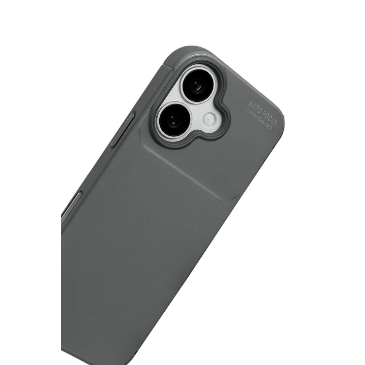 Mey İthalat®   iPhone 17 Auto Focus Karbon Kapak - Gri
