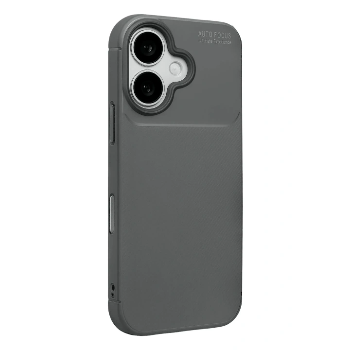 Mey İthalat®   iPhone 17 Auto Focus Karbon Kapak - Gri