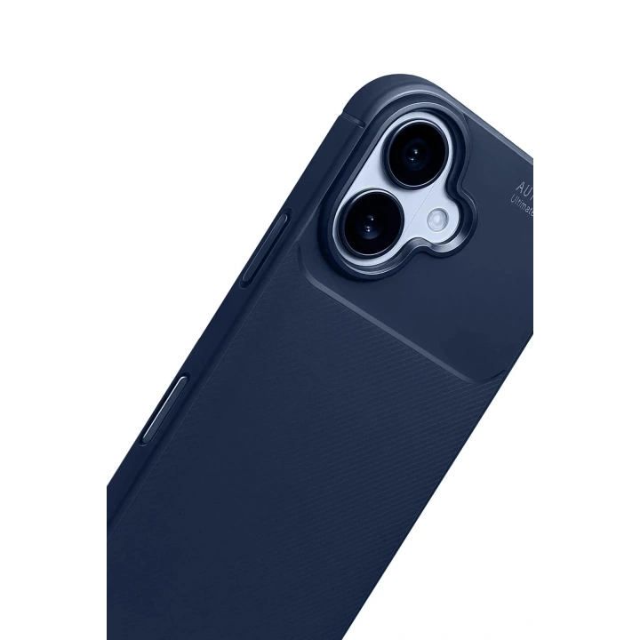 Mey İthalat®   iPhone 17 Auto Focus Karbon Kapak - Lacivert