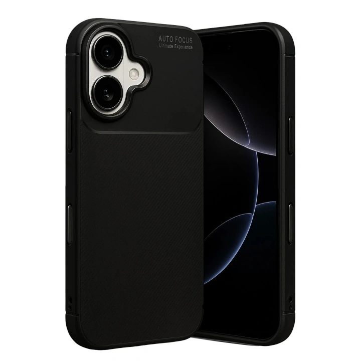 Mey İthalat®   iPhone 17 Auto Focus Karbon Kapak - Siyah