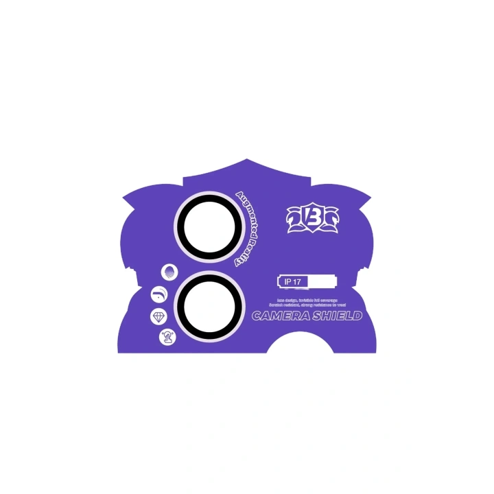 Mey İthalat®   iPhone 17 Bilvis Titan Kamera Lens - Lila