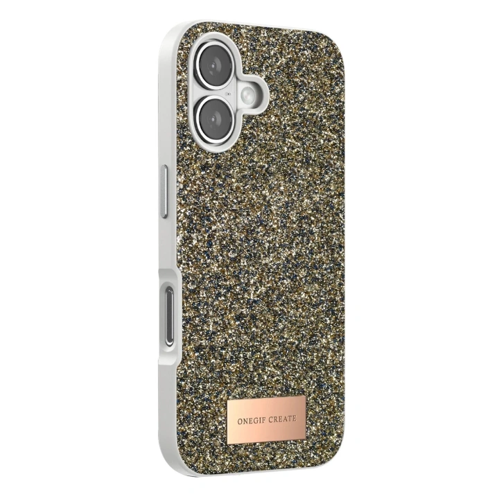 Mey İthalat®   iPhone 17 Bright Simli Kapak - Çöl Titanyum