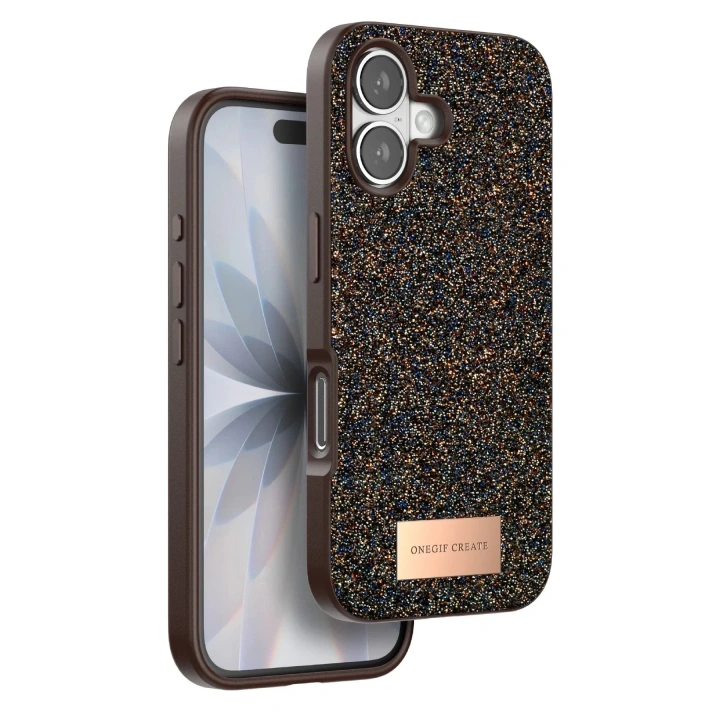 Mey İthalat®   iPhone 17 Bright Simli Kapak - Gold