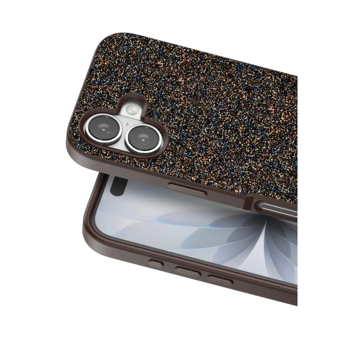 Mey İthalat®   iPhone 17 Bright Simli Kapak - Gold