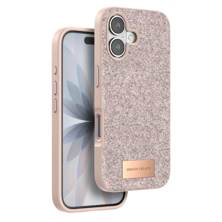 Mey İthalat®   iPhone 17 Bright Simli Kapak - Pembe