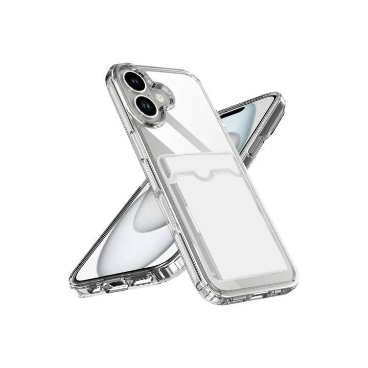 Mey İthalat®   iPhone 17 Kart Şeffaf Silikon - Şeffaf