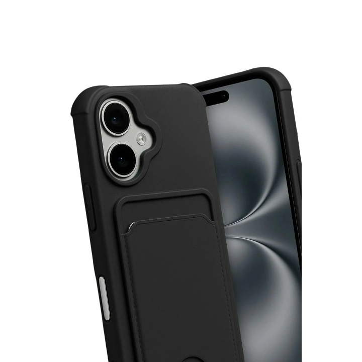 Mey İthalat®   iPhone 17 Kelvin Kartvizitli Silikon - Siyah