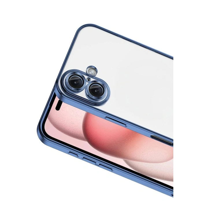 Mey İthalat®   iPhone 17  Lensli Silikon - Açık Mavi