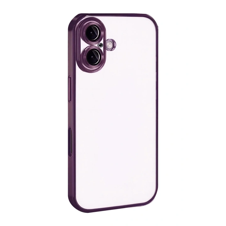 Mey İthalat®   iPhone 17  Lensli Silikon - Açık Mor