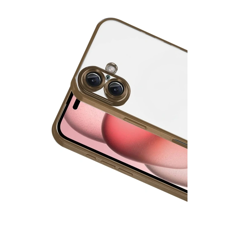 Mey İthalat®   iPhone 17  Lensli Silikon - Çöl Titanyum