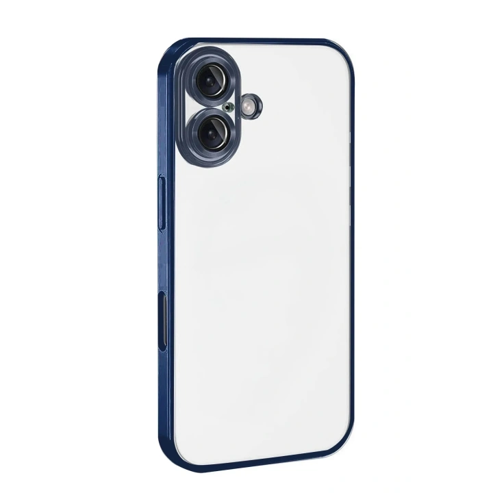 Mey İthalat®   iPhone 17  Lensli Silikon - Lacivert