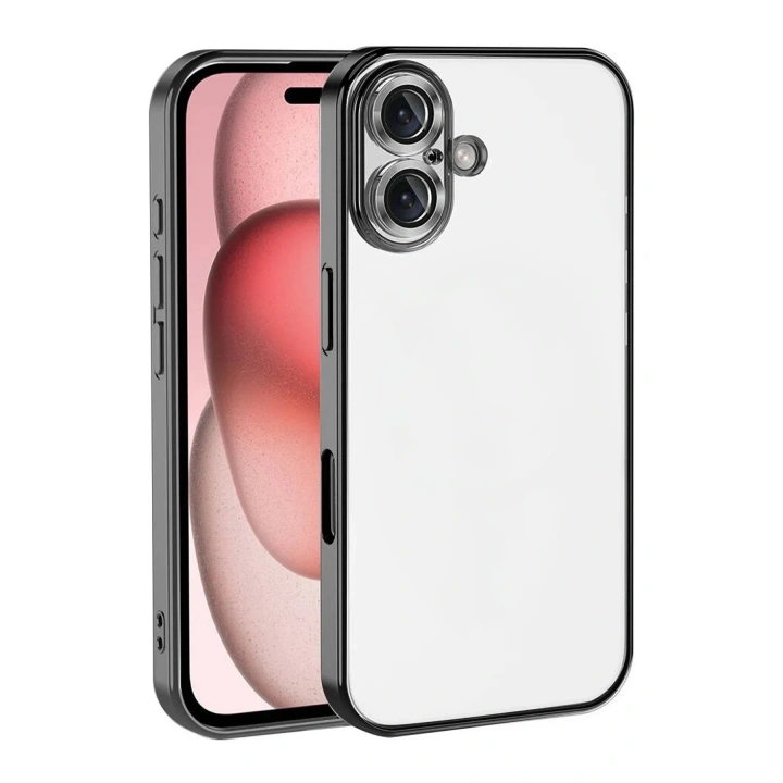 Mey İthalat®   iPhone 17  Lensli Silikon - Siyah