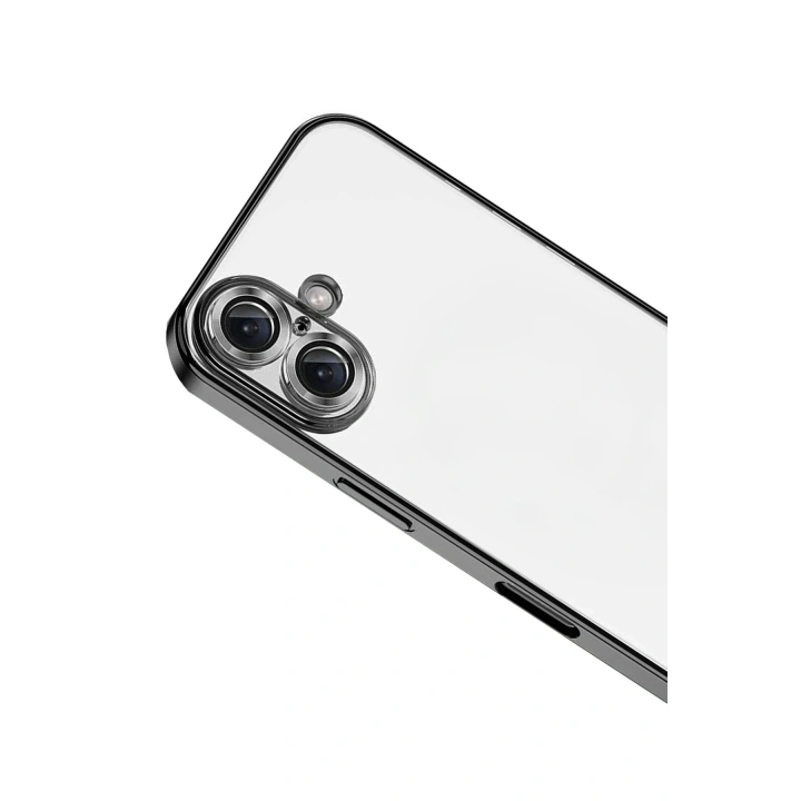 Mey İthalat®   iPhone 17  Lensli Silikon - Siyah