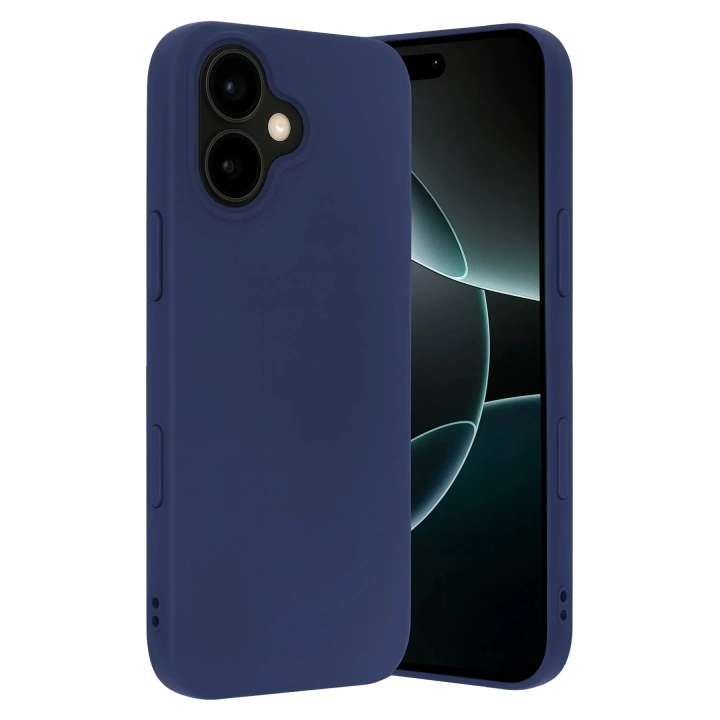 Mey İthalat®   iPhone 17 Nano içi Kadife Silikon - Lacivert