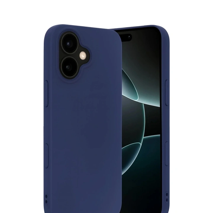 Mey İthalat®   iPhone 17 Nano içi Kadife Silikon - Lacivert
