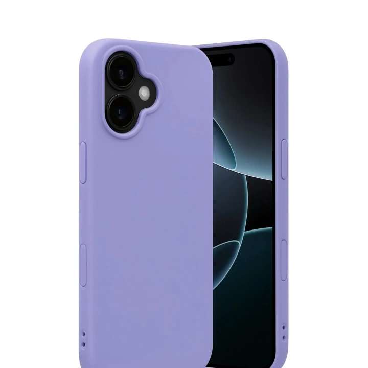 Mey İthalat®   iPhone 17 Nano içi Kadife Silikon - Lila