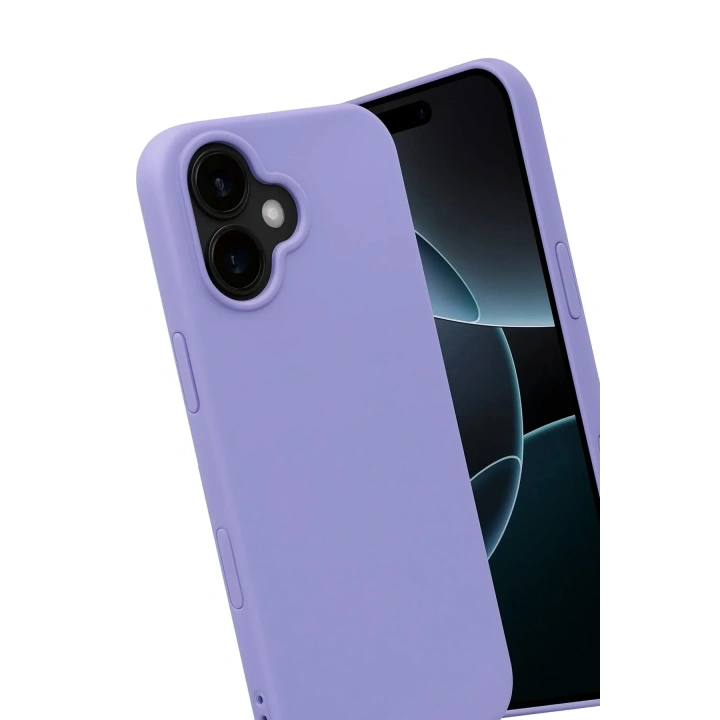 Mey İthalat®   iPhone 17 Nano içi Kadife Silikon - Lila