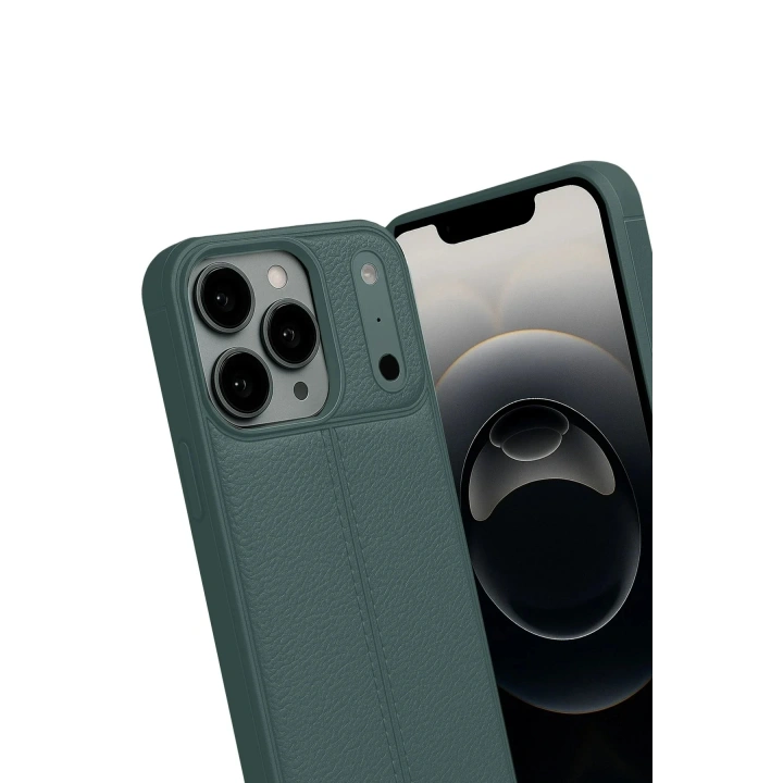Mey İthalat®   iPhone 17 Pro Auto Focus Kapak - Koyu Yeşil