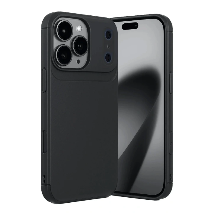Mey İthalat®   iPhone 17 Pro Auto Focus Karbon Kapak - Siyah
