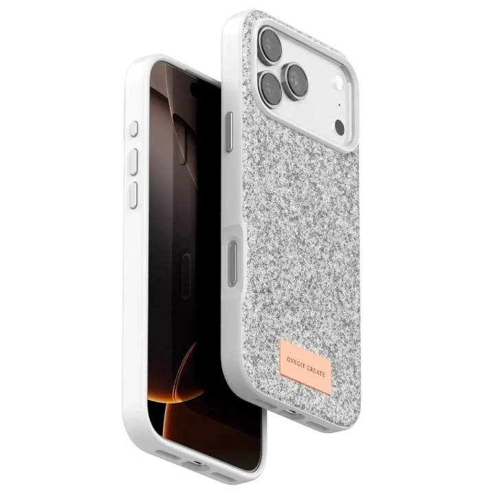 Mey İthalat®   iPhone 17 Pro Bright Simli Kapak - Beyaz