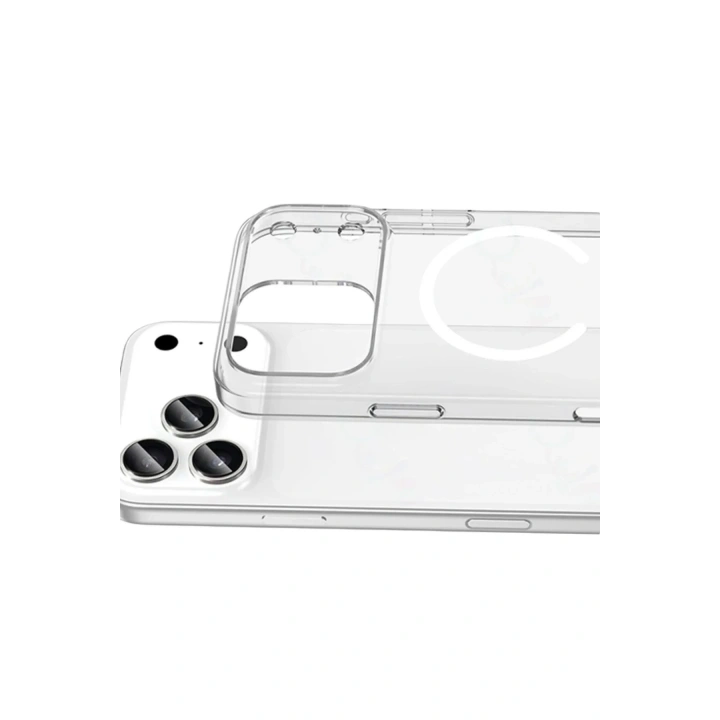 Mey İthalat®   iPhone 17 Pro Combo Sert Şeffaf Magsafe Kapak - Şeffaf