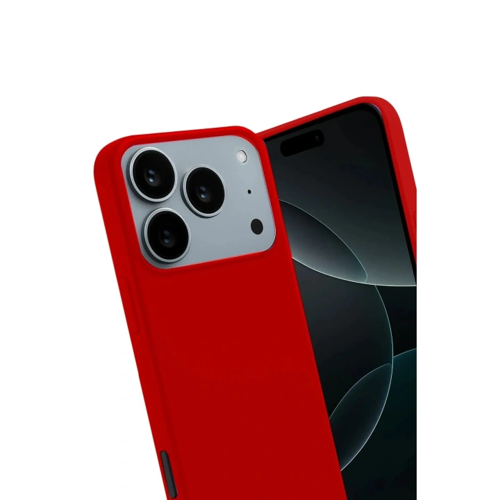 Mey İthalat®   iPhone 17 Pro First Silikon - Kırmızı