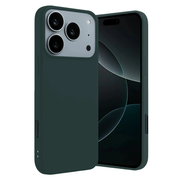 Mey İthalat®   iPhone 17 Pro First Silikon - Koyu Yeşil