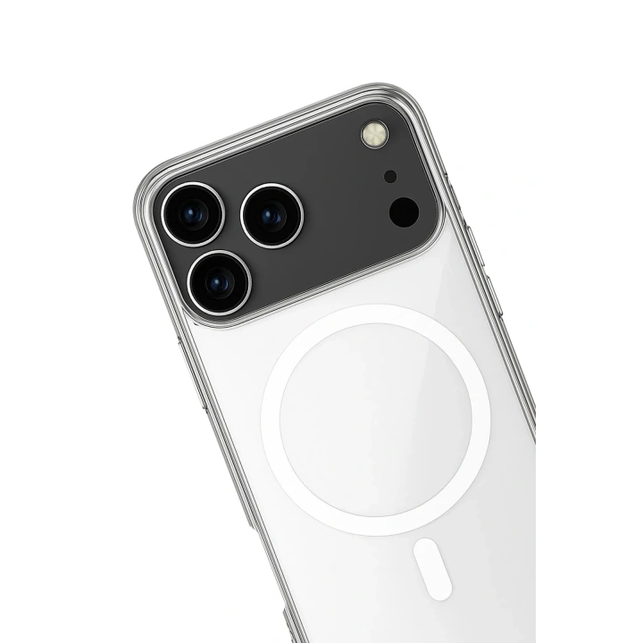 Mey İthalat®  iPhone 17 Pro Kılıf Magneticsafe Şeffaf Silikon - Şeffaf