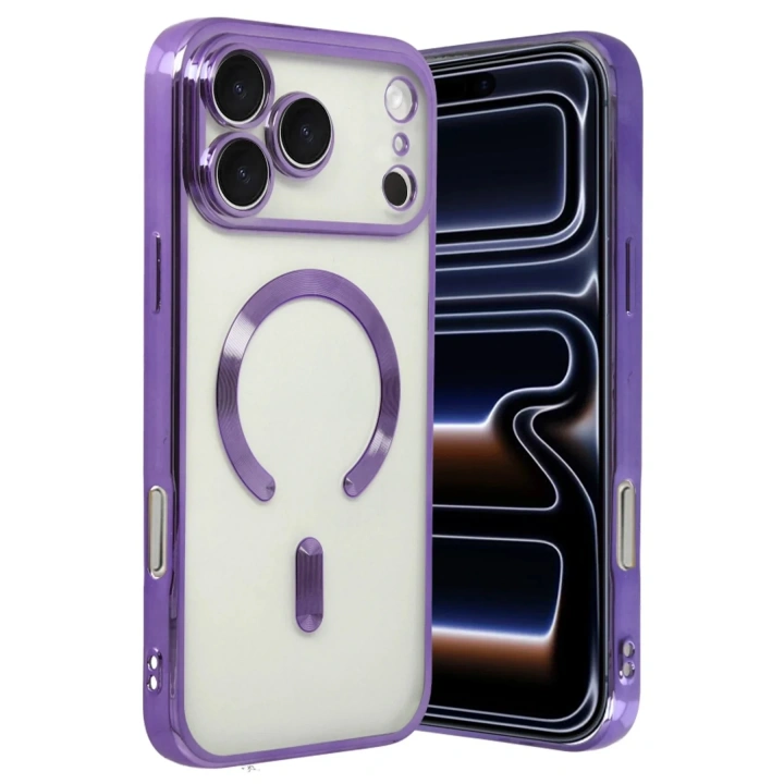 Mey İthalat®   iPhone 17 Pro Kross Magneticsafe Kapak - Mor