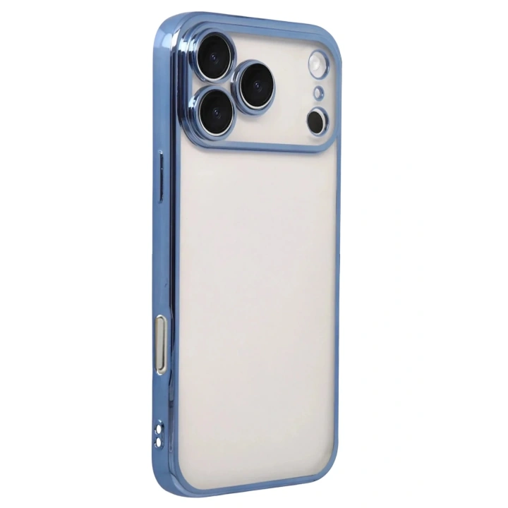 Mey İthalat®   iPhone 17 Pro  Lensli Silikon - Açık Mavi