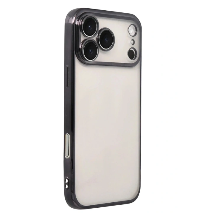 Mey İthalat®   iPhone 17 Pro  Lensli Silikon - Siyah